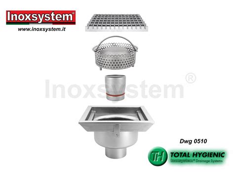 Hygienic floor drains with grating removable filter basket in stainless ...