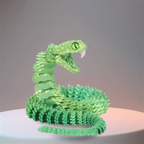 3D Printed Animals-Snake Viper,3D Printed Snake Toys 3D Printed ...