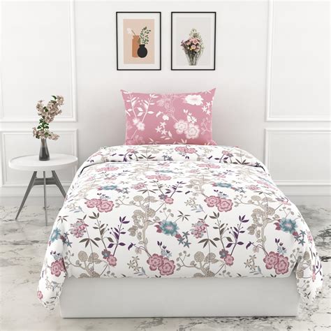 LORETO - A QUALITY LINEN BRAND 100% Pure Cotton Bedsheet for Single Bed ...