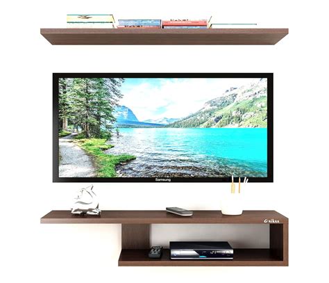 Anikaa Rizos Engineered Wood Wall Mount TV Unit/TV Stand/Wall Set Top ...