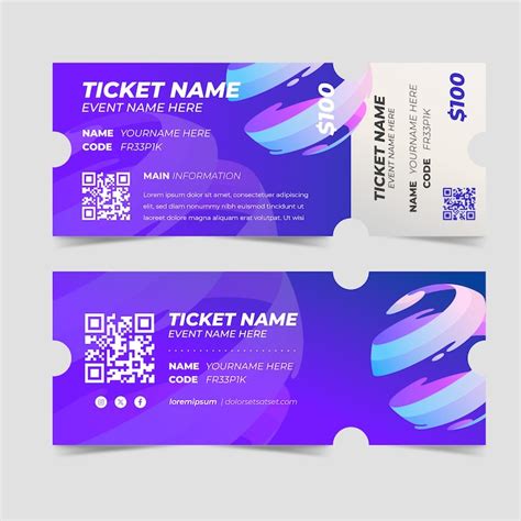 3d ticket background template Vectors - Download Free High-Quality ...