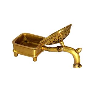 ESPLANADE Brass Incense Burner Dhoop Dani Stand with Handle- 15 Cms ...