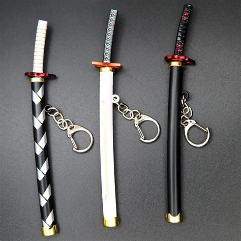 Buy Cualque Demon Anime Sword Keychains Slayer Figure Tanjiro Kimetsu ...