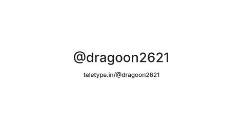 @dragoon2621 — Teletype