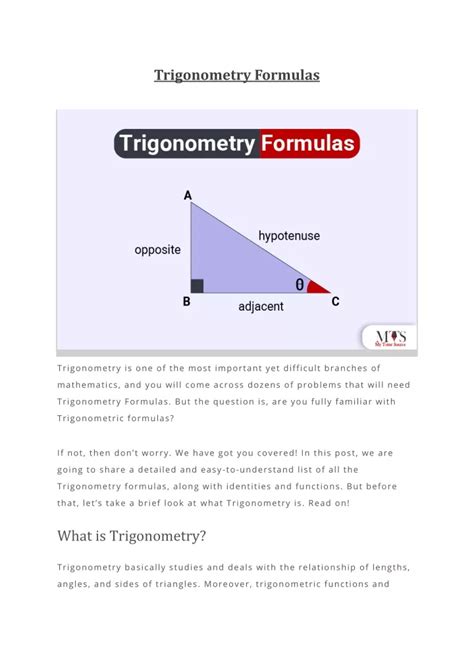 Trigonometry Formula Tutorial 的图像结果