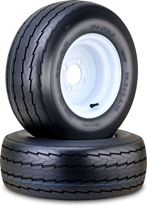 Amazon.com: WANDA Trailer Tire Wheel Assembly 20.5x8-10 10-Ply E 95L ...