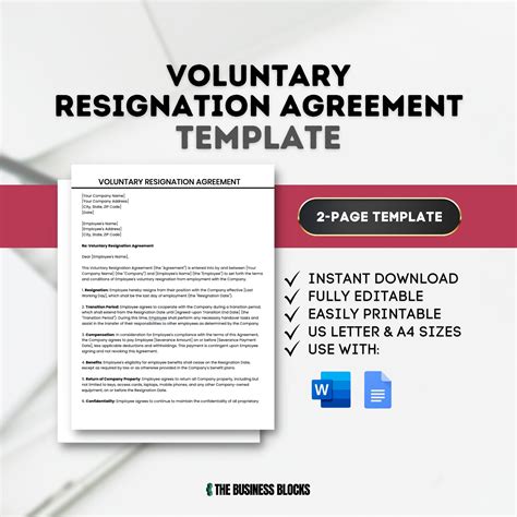 Get Our Sample Of Voluntary Employment Separation FREE Termination