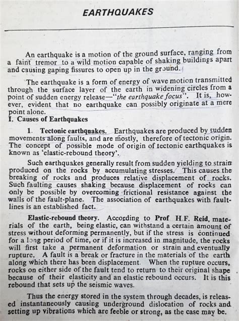 Earthquake - lecture notes - EARTHQUAKES An earthquake is a motion of ...