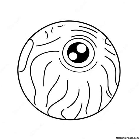Cute Smiling Eyeball Coloring Page | Coloring-Pages.com