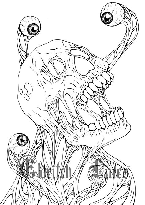 Printable Horror Coloring Pages - Furtive Printable