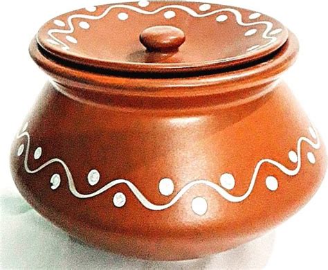 firstcrown First Crown Ceremic Dahi Handi with lid | Curd Setter Pot ...