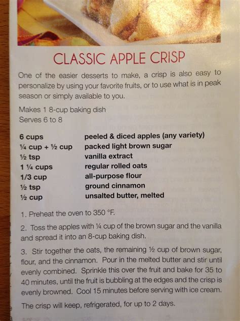 Betty Crocker Apple Crisp Recipe
