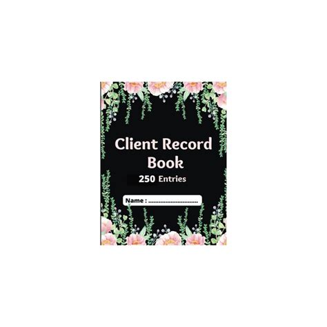 Buy Client Record Book:: High Quality book to manage your business ...
