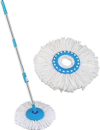 Esquire 360° Bucket Spin Mop Stick (Grey) with an additional Refill ...