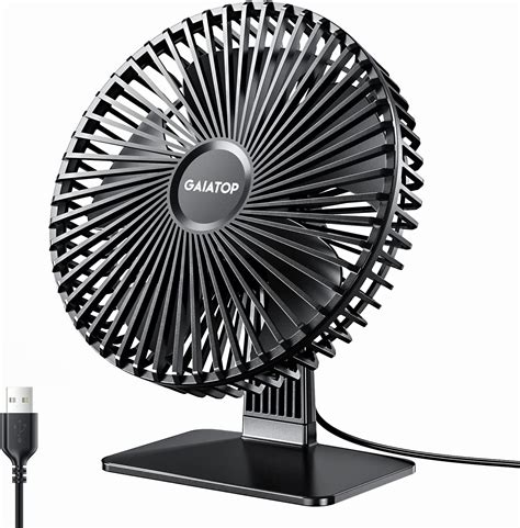 Gaiatop USB Desk Fan, 3 Speeds Portable Small Fan with Strong Airflow ...