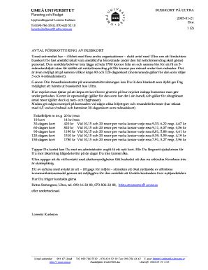 Fillable Online UME UNIVERSITET Planering och Budget 2005-01-21 Fax ...