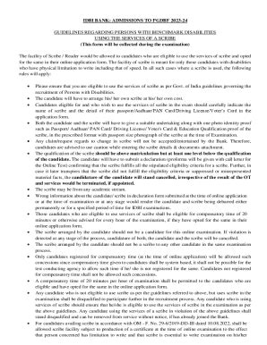 Fillable Online Guidelines for conducting written examination for PwD ...