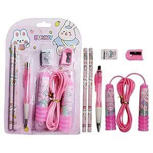 Party Propz Pink Stationary Set for Kids - 6 Pcs Combo | Cute ...