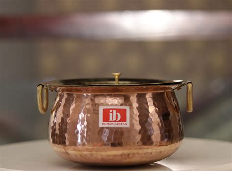 Copper Mughlai Handi / With lid – Indian Bartan