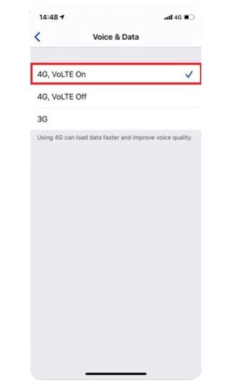 Image result for iPhone Settings Menu Volte