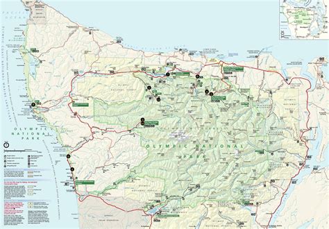 16+ Olympique National Park Map