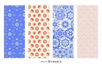 6 Tileable Vector Patterns Vector Download