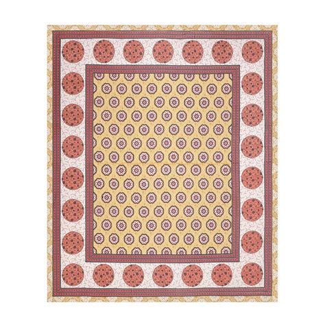 Buy Daya Ethnic Bedsheet - Yellow & Peach Online in India | Vaaree