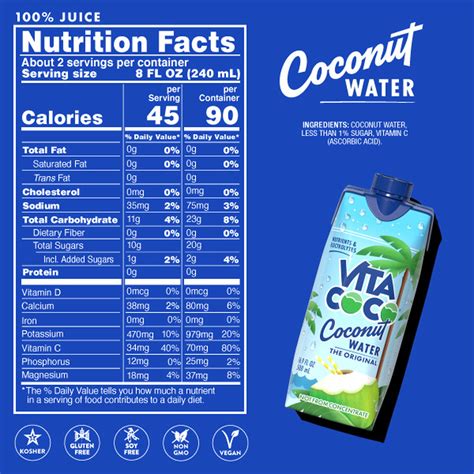 Vita Coco Coconut Water, The Original-Nutrition-Facts