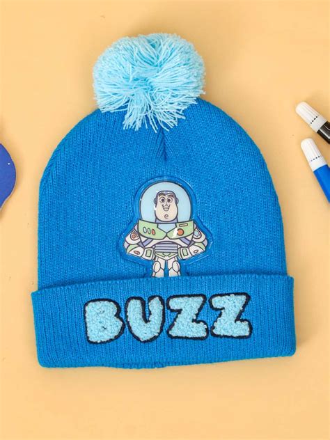 Buzz Lightyear Blue Pom Pom Winter Hat for Boys | Yellow Bee – Yellow ...