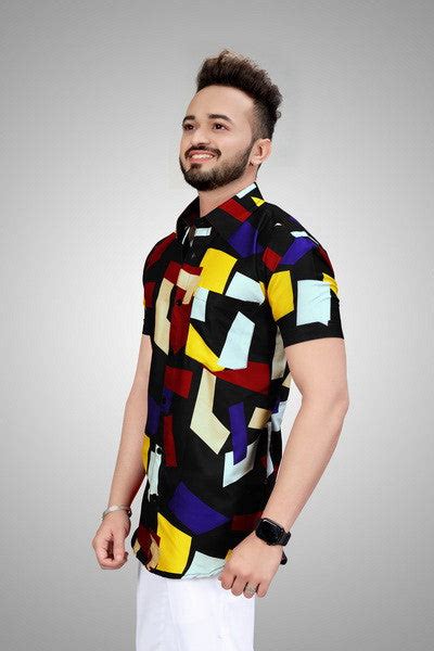 Abstract Blocks Colorful Shirt | Colorful printed shirts – London Prints