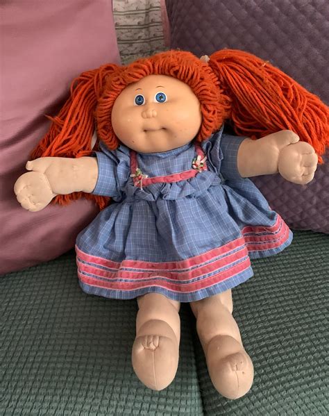 1985 Red Yarn Hair Cabbage Patch Kid Doll W/original Dress - Etsy