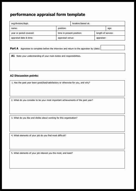 Image result for Performance Review Sample Form Examples