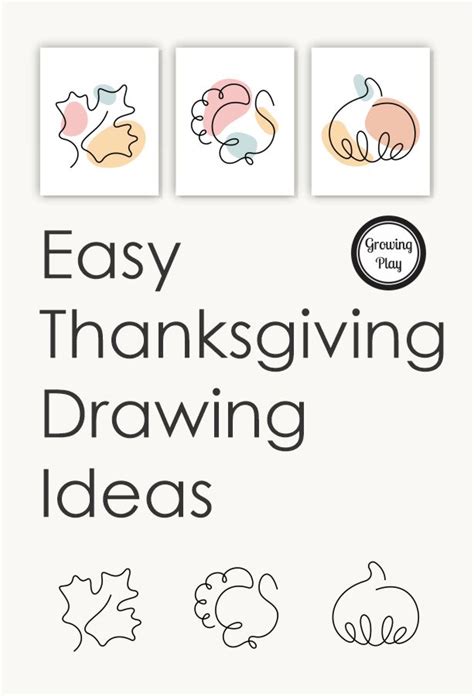 Easy Thanksgiving Drawing Ideas - Growing Play