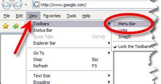 Image result for Internet Explorer Menu Bar Missing