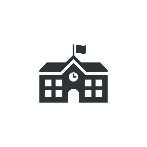 School building icon education symbol modern simple vector icon for ...