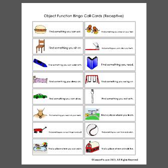 Image result for Object Function Bingo