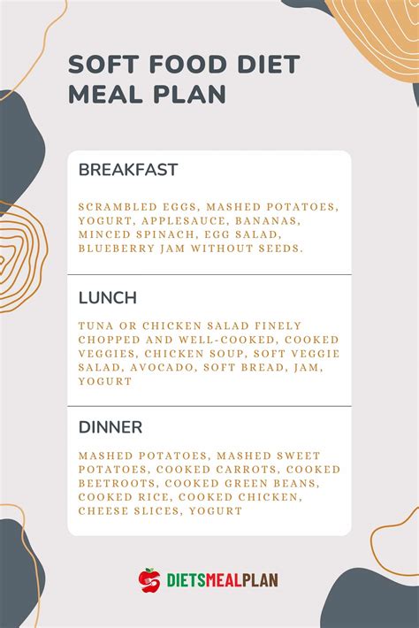 Soft Food Diet Meal Plan | Food List and Benefits - Diets Meal Plan