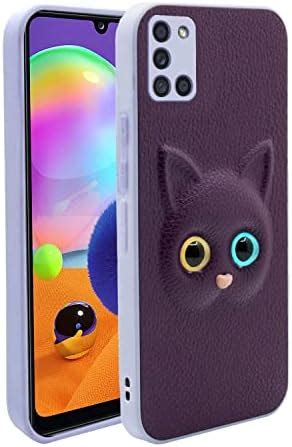 Pikkme Samsung Galaxy A31 Back Cover for Girls | Cute Cat Leather ...