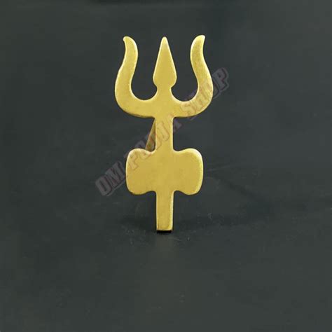 Forehead Trishul Tripund Tilak Maker Stamp in Brass Design 3