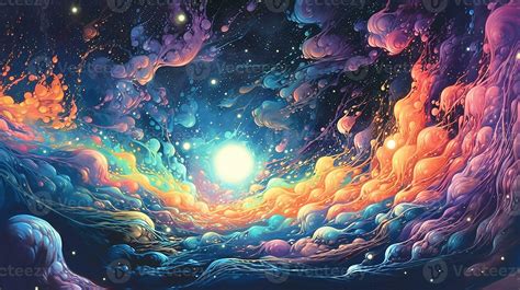 Space, painting art. 24032584 Stock Photo at Vecteezy