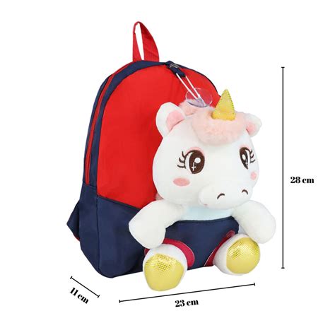 Smily kiddos Unicorn Plush toy Backpack -blue-red – Smily Kiddos