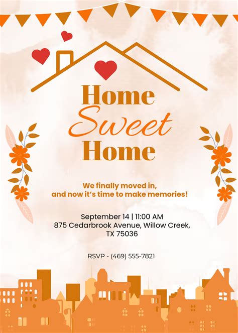 Free Housewarming Invitation Templates, Editable and Printable