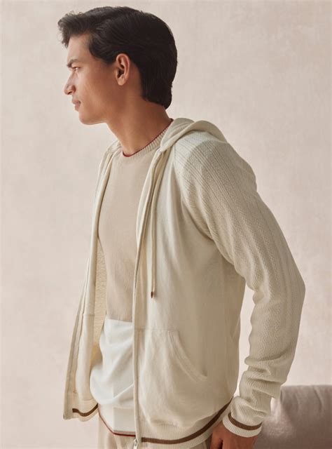 Buy Porcelain Hoodie Casual Off-White Structure Hoodie for Men Online ...