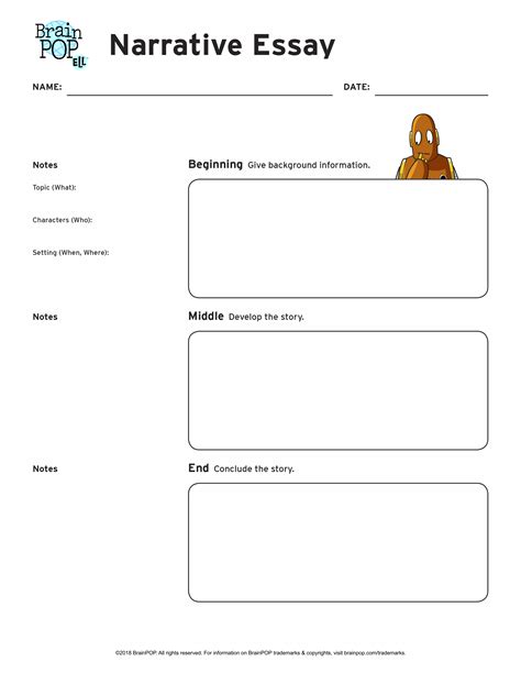 Narrative Essay Graphic Organizer | BrainPOP Educators - Worksheets Library