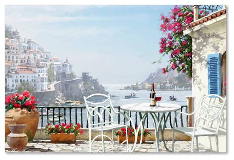 The Macneil Studio 'Amalfi Coast' Canvas Art, 32"x22" - Beach Style ...