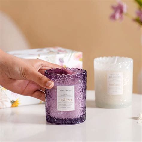 Lavender & Mogra Soy Wax Scented Candles Set Of 2 Online - Premium ...
