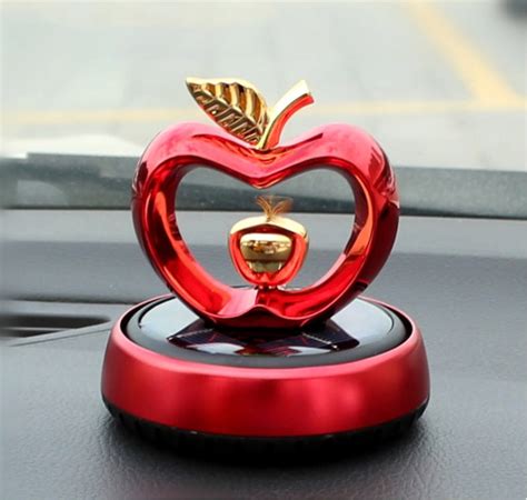 Apple car Solar Perfume Air freshener Car Fragrance Car Solar Rotating ...