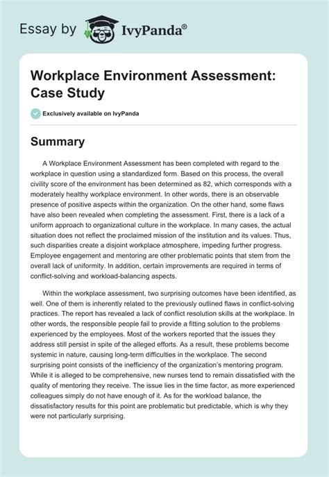 Image result for Work Study Example of a Workplace