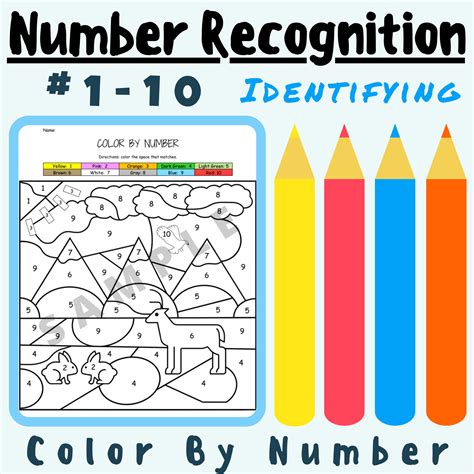 Number Recognition and Identifying Numbers 1-10 Coloring Activity ...
