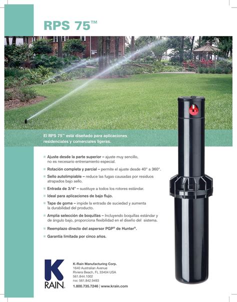 K Rain Nozzle Charts | SprinklerDude®
